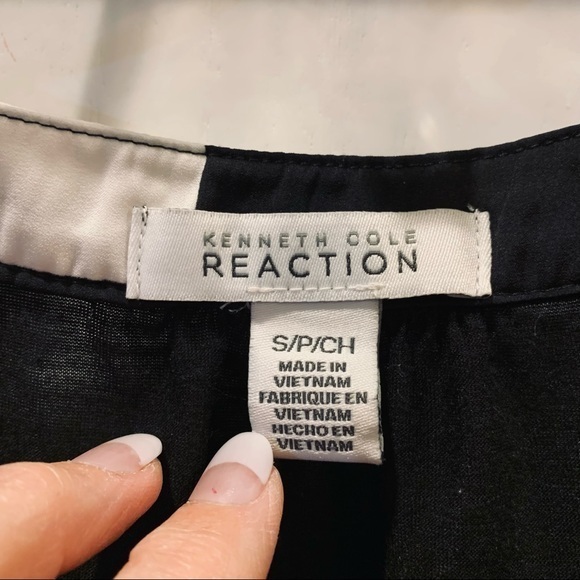 Kenneth Cole Reaction Black & White Sleeveless Top S - Picture 5 of 11